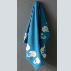 Jiggle & Giggle Elephant Blue Cotton Baby Blanket