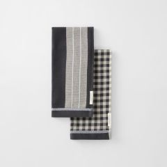 Sheridan Este Tea Towel Set - Two Pack Carbon