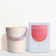 ECOYA High Summer 2026 - 400g Ceramic Candle - Coconut & Tuberose