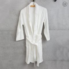Bamboo Textiles Bamboo Bath Robe White