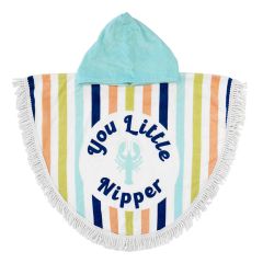 Bambury Kids Shaped Poncho Hooded Beach Towels|Quick Drying Little Nipper