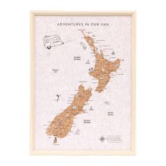 SPLOSH Travel Board Caravan New Zealand Map 28 x 38cm