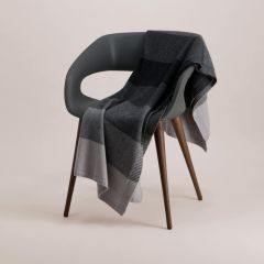 McDonald Possum Merino Ombre Throw- Silver/Pewter/Charcoal