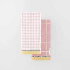 Sheridan Frama Tea Towel Set - Two Pack Pink Shadow