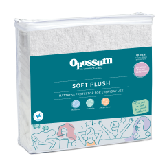Opossum by Protect-A-Bed Soft Plush Waterproof Mattress Protector w/ Bonus Pillow Protector