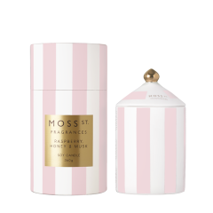 Moss St. Fragrances Raspberry, Honey & Musk - Large Ceramic Candle 360g