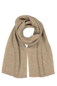 McDonald Possum Merino Fine Rib Scarf-Mocha