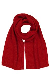 McDonald Possum Merino Fine Rib Scarf-Red