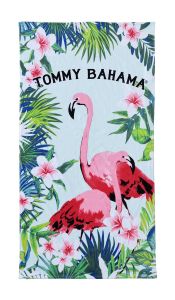 Tommy Bahama Flamingo Fronds Beach Towel Blue