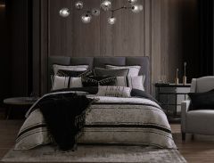 Davinci Gambusi Quilt Cover Set Smoke