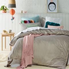 Velvet Quilt Cover Set- Grey