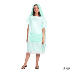 SPLOSH Hooded Towel Adults Mint Poncho S-M