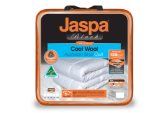 Jaspa Black Cool Wool Quilt