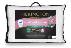 Herington 20% White Goose Down & Feather Medium Pillow