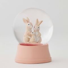 Jiggle & Giggle Bunny Loves Gift Decor Snow Globe