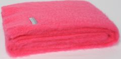 Masterweave Windermere Mohair Throw Rug Blanket-Hot Pink