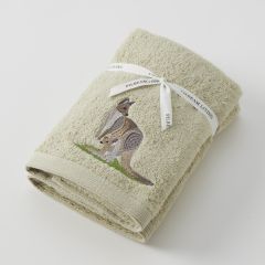 Pilbeam Living Kangaroo Hand Towel Set of 2 (1 Plain)