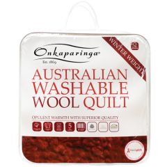 Onkaparinga Australian Washable Wool Quilt Winter Weight