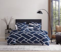Private Collection Kennedy Quilt Cover Set Navy