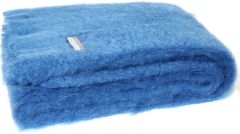 Masterweave Windermere Mohair Throw Rug Blanket - Lake