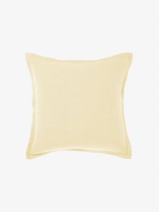 Linen House Nimes Lemon Linen Tailored Cushion 48x48cm