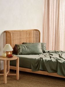 Linen House Nara Moss Bamboo Cotton 400TC Sheet Set