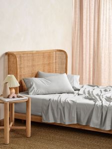 Linen House Nara Silver Bamboo Cotton 400TC Sheet Set
