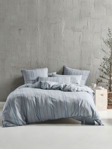 ReJeaneration By Linen House Hali Silver Quilt Cover Set