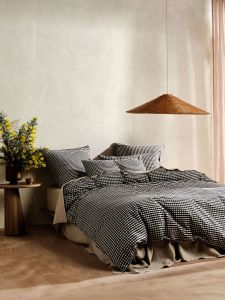 Linen House Springsteen Quilt Cover Set Black