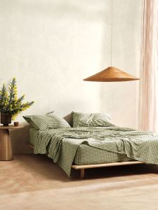 Linen House Springsteen Sheet Set Moss
