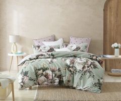 Logan & Mason Winter Quilt Cover Set Sage