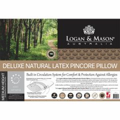 Logan & Mason Deluxe Natural Latex Pincore Medium Profile Pillow