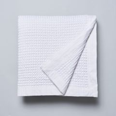 Logan & Mason Cotton Waffle Blanket White