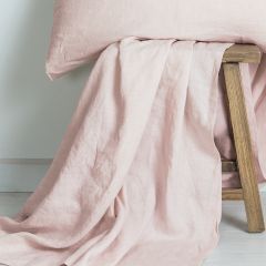 M Home French Linen Flat Sheet Blush