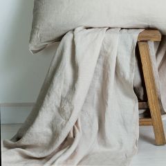 M Home French Linen Flat Sheet Natural
