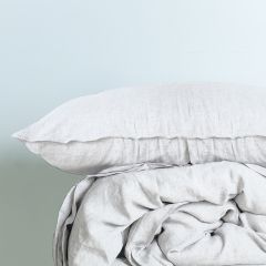 M Home French Linen IVORY Double Stich Standard Pillowcase Pair