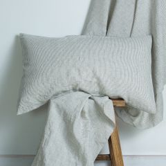 M Home French Linen Fine Stripe Standard Pillowcase Pair