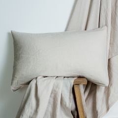 M Home French Linen Natural Standard Pillowcase Pair