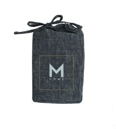 M Home French Linen Fitted|Flat Sheet|Pillowcase- Grey Marle