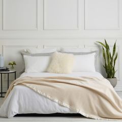 Creswick Fine Merino Wool Bed Blanket Magnolia