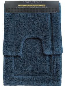 Renee Taylor 2 Piece 2200 GSM Tufted Soft Cotton Bath Mat set Mirage