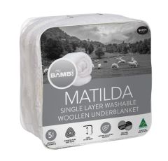Bambi Bambi Matilda Single Layer Mattress Topper\ Underblanket\ Underlay