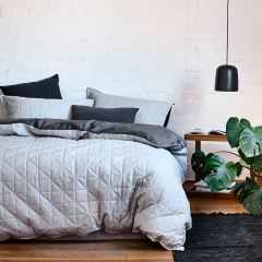 Gainsborough Maxwell Quilt Cover Set in Grey