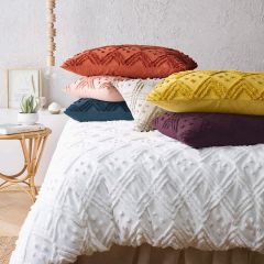 Park Avenue Medallion cotton Vintage washed Tufted Quilt Cover Set