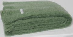 Masterweave Windermere Mohair Throw Rug Blanket - Olive