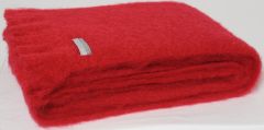 Masterweave Windermere Mohair Throw Rug Blanket - Ruby