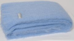 Masterweave Windermere Mohair Knee Wrap Throw Blanket-Sky