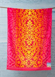 Renee Taylor Cotton Jacquard Velour Extra Large Beach Towel