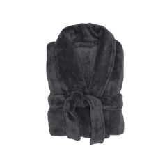 Bambury Microplush Super Soft Unisex Bathrobe Charcoal-Medium/Large
