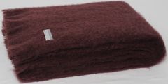 Masterweave Windermere Mohair Throw Rug Blanket - Mulberry